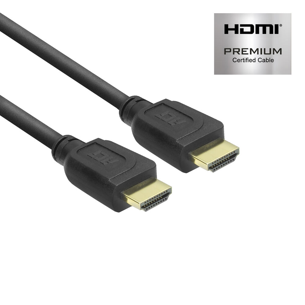 2 meter High Speed Ethernet premium certified cable HDMI-A male - HDMI-A male