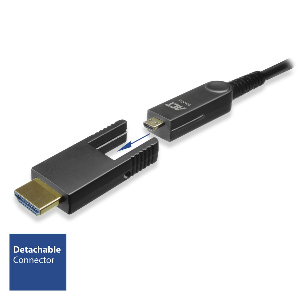 70 meters HDMI High Speed 4K Active Optical Cable with detachable connector v2.0 HDMI-A male - HDMI-A male