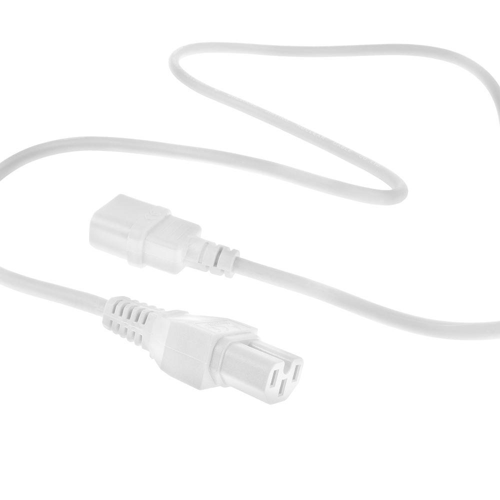 Powercord C14 - C15 white 1.2 m