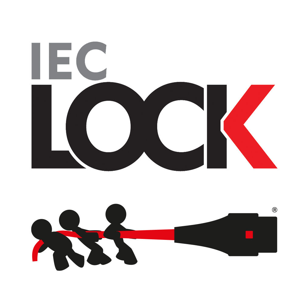Powercord C13 IEC Lock+ - C14 IEC Lock Dual Locking red 1.5 m, PC3614