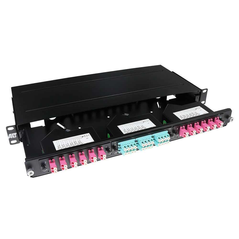 Patchpanel for assembled MTP®-MPO cassettes