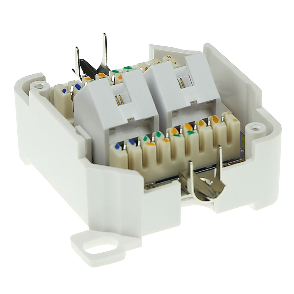 Surface mounted box unshielded 2 ports German Style CAT6