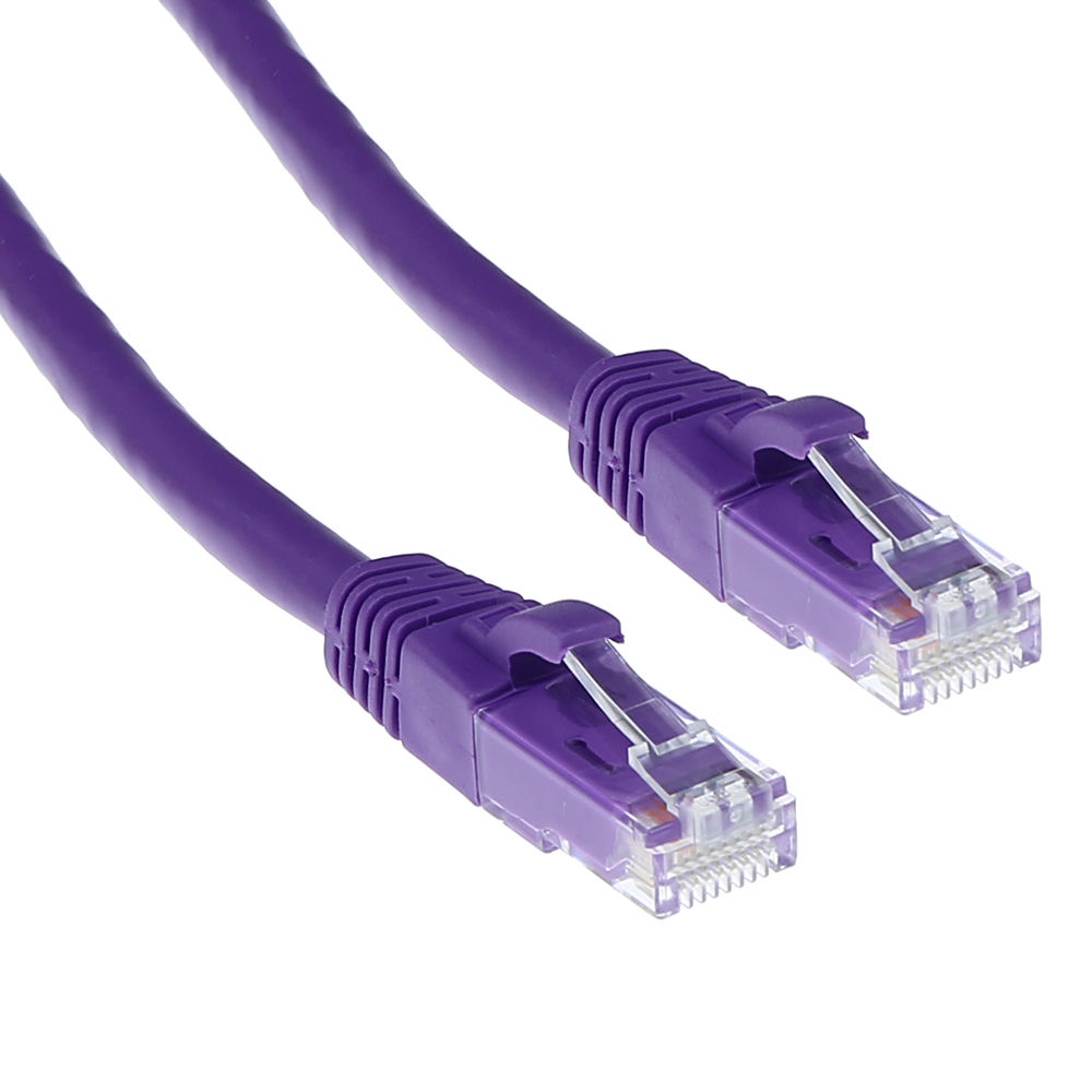 Purple 3 meter U/UTP CAT6 patch cable snagless with RJ45 connectors