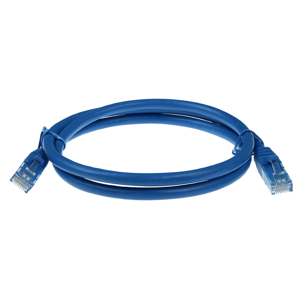 Blue 3 meter U/UTP CAT6 patch cable snagless with RJ45 connectors