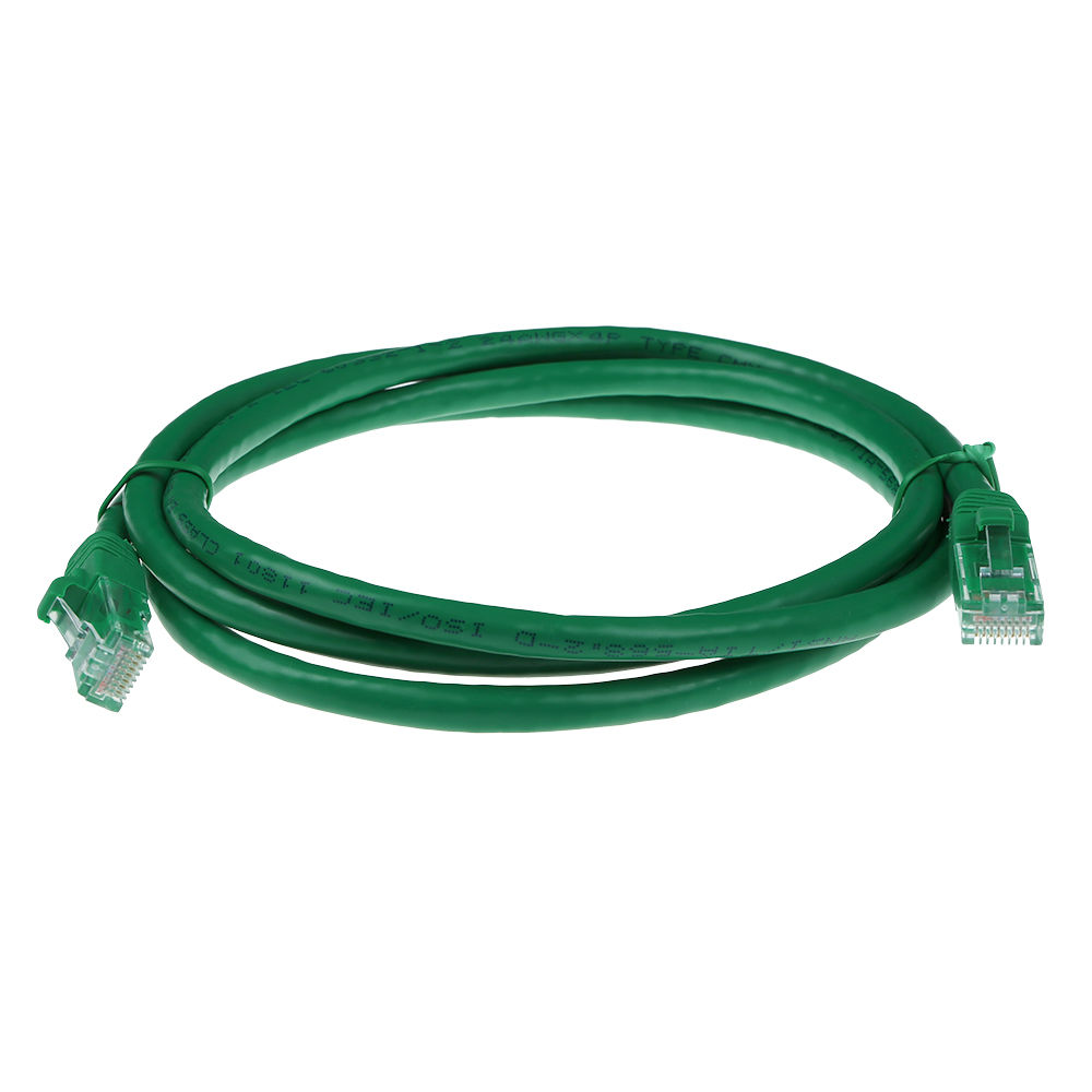 Green 1 meter U/UTP CAT6 patch cable snagless with RJ45 connectors