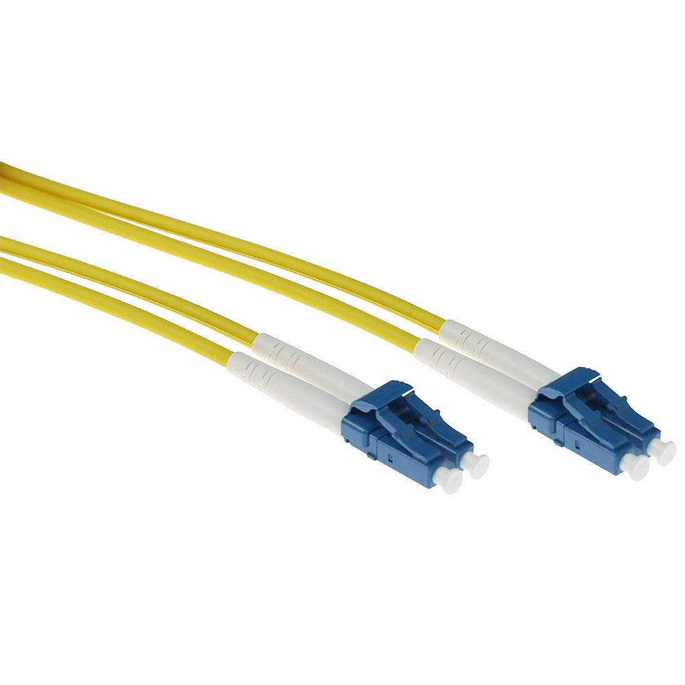 3 meter singlemode 9/125 OS2 duplex armored fiber patch cable with LC connectors