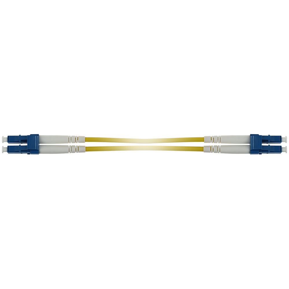 10 meter singlemode 9/125 OS2 duplex armored fiber patch cable with LC connectors