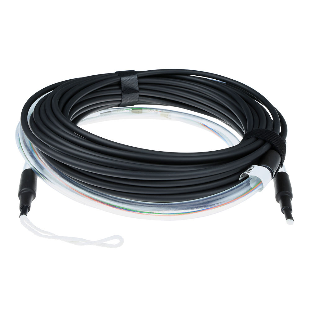 270 meter Multimode 50/125 OM3 indoor/outdoor cable 8 fibers with LC connectors