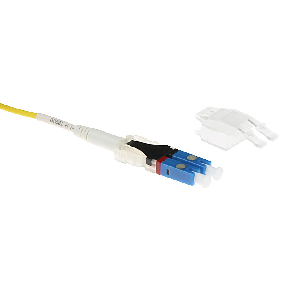 1 meter Singlemode 9/125 OS2 Polarity Twist fiber cable with LC connectors