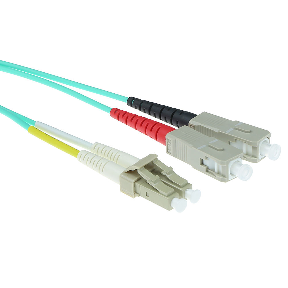 35 meter LSZH Multimode 50/125 OM3 fiber patch cable duplex with LC and SC connectors