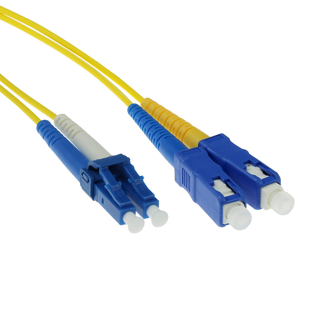 3 meter LSZH Singlemode 9/125 OS2 fiber patch cable duplex with LC and SC connectors
