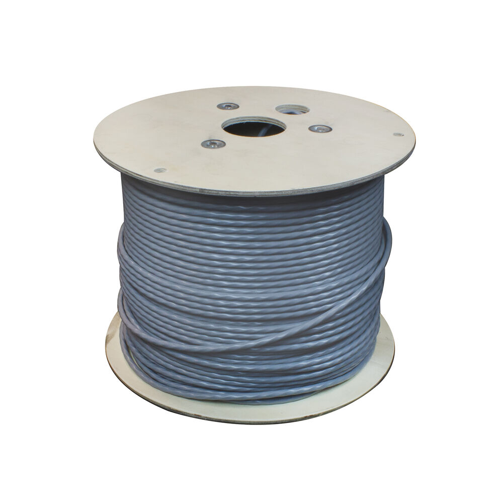 Cat 6A U/UTP solid installation cable, PVC Eca 23AWG grey 305 meter