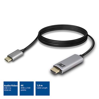 USB-C to HDMI connection cable 1.8 meter