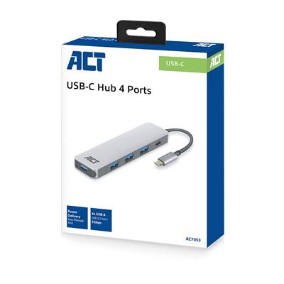 USB-C Hub 4 port and PD pass through