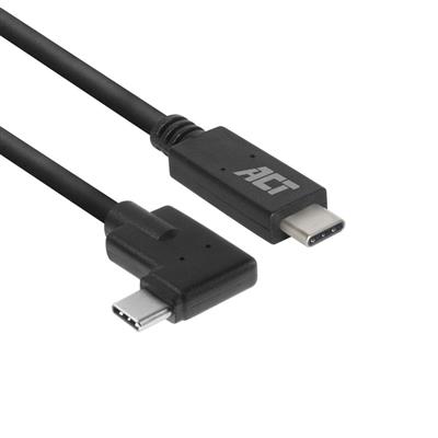 USB 3.2 Gen1 connection cable C male (straight) - C male (angled) 2 meters