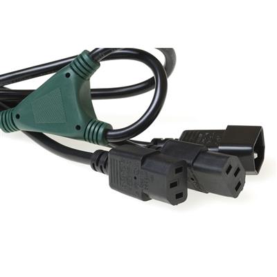 Powercord split cable C14 to 2 x C13   1.80 m