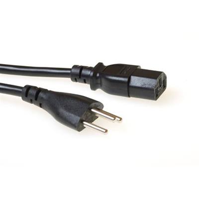 Powercord Swiss plug - C13 black 2.5 m