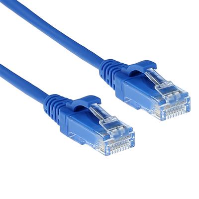 Blue 0.15 meter LSZH U/UTP CAT6 datacenter slimline patch cable snagless with RJ45 connectors