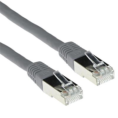 Grey 2 meter LSZH F/UTP CAT5E patch cable with RJ45 connectors