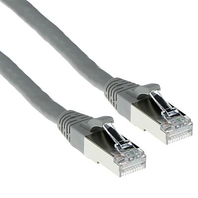 Grey 1 meter LSZH SFTP CAT6A patch cable snagless with RJ45 connectors