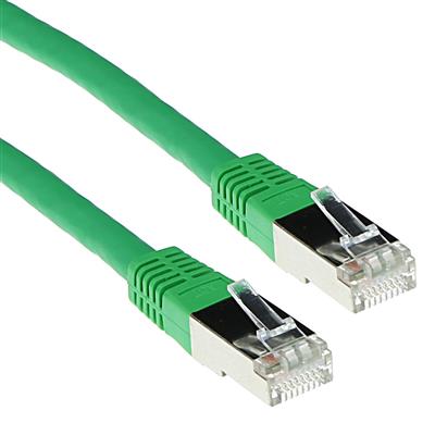 Green 3 meter LSZH SFTP CAT6 patch cable with RJ45 connectors