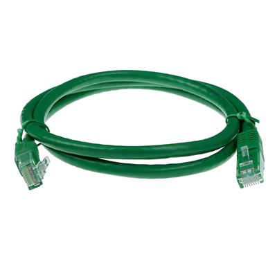 Green 3 meter LSZH U/UTP CAT6A patch cable with RJ45 connectors