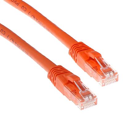 Orange 5 meter U/UTP CAT6A patch cable snagless with RJ45 connectors