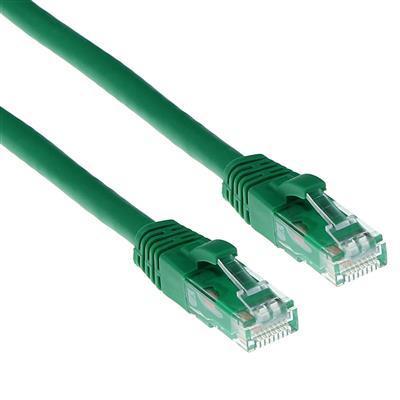 Green 20 meter U/UTP CAT6A patch cable snagless with RJ45 connectors