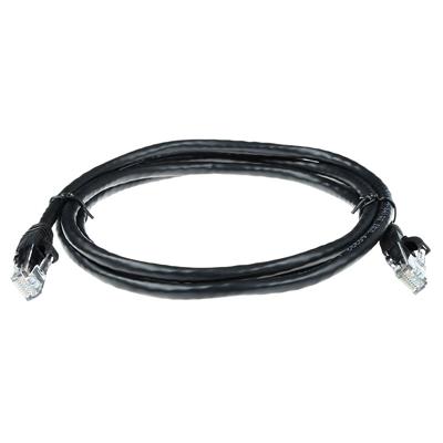 Black 1.5 meter U/UTP CAT6A patch cable snagless with RJ45 connectors