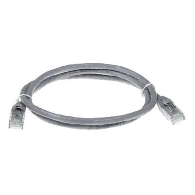 Grey 0.25 meter U/UTP CAT6A patch cable snagless with RJ45 connectors
