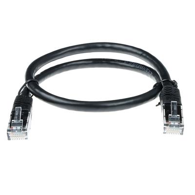 Black 7 meter LSZH U/UTP CAT6A patch cable with RJ45 connectors