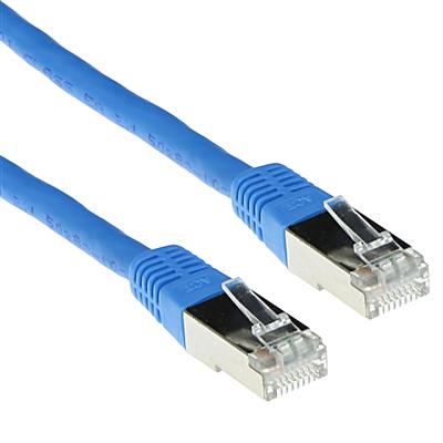 Blue 2 meter LSZH SFTP CAT6A patch cable with RJ45 connectors