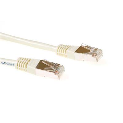 Ivory 0.5 meter F/UTP CAT5E patch cable with RJ45 connectors
