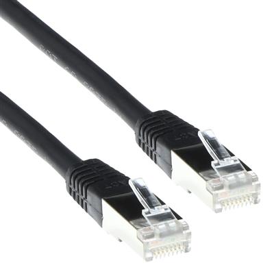 Black 2 meter F/UTP CAT5E patch cable with RJ45 connectors