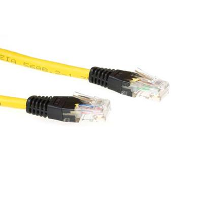 Yellow 5 meter LSZH U/UTP CAT6 patch cable cross with RJ45 connectors
