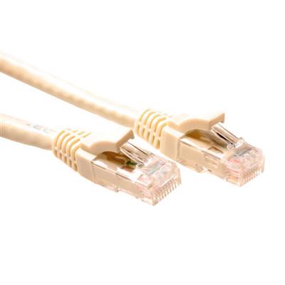 Ivory 10 meter U/UTP CAT5E patch cable component level with RJ45 connectors