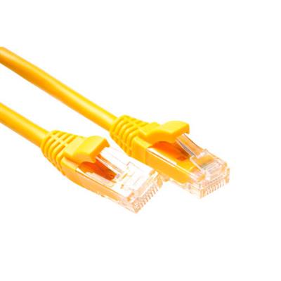 Yellow 10 meter U/UTP CAT5E patch cable component level with RJ45 connectors