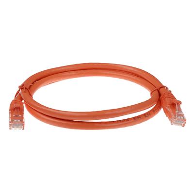 Orange 2 meter U/UTP CAT6 patch cable snagless with RJ45 connectors