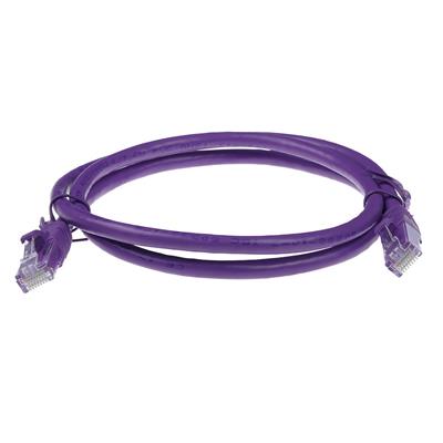 Purple 1.5 meter U/UTP CAT6 patch cable snagless with RJ45 connectors