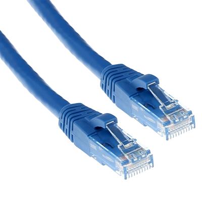 Blue 10 meter U/UTP CAT6 patch cable snagless with RJ45 connectors