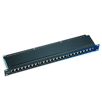 Patchpanel CAT6 shielded 24 ports with cover