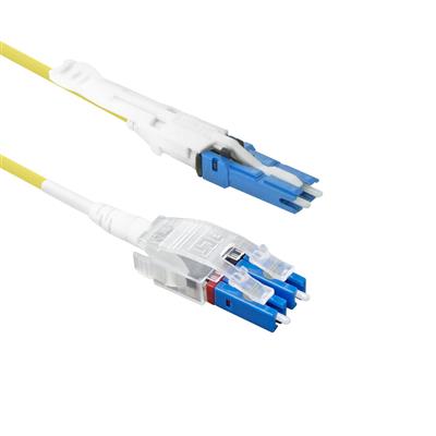 10 meters Singlemode 9/125 OS2 Polarity Twist uniboot duplex fiber patch cable with CS - LC connectors