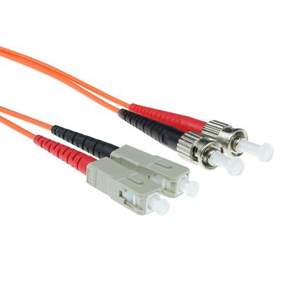 3 meter LSZH Multimode 62.5/125 OM1 fiber patch cable duplex with ST and SC connectors