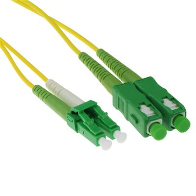 2 meter LSZH Singlemode 9/125 OS2 fiber patch cable duplex with LC/APC8 and SC/APC8 connectors