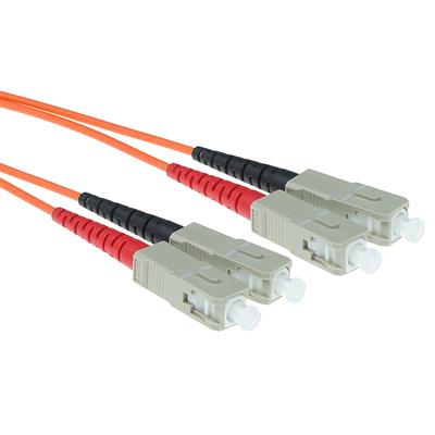 0.5 meter LSZH Multimode 62.5/125 OM1 fiber patch cable duplex with SC connectors