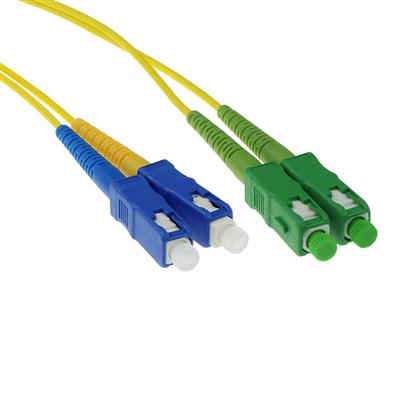 2 meter LSZH Singlemode 9/125 OS2 fiber patch cable duplex with SC/APC and SC/PC connectors