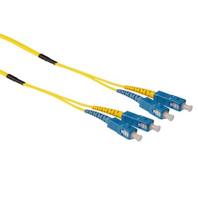40 meter Singlemode 9/125 OS2 duplex ruggedized fiber cable with SC connectors