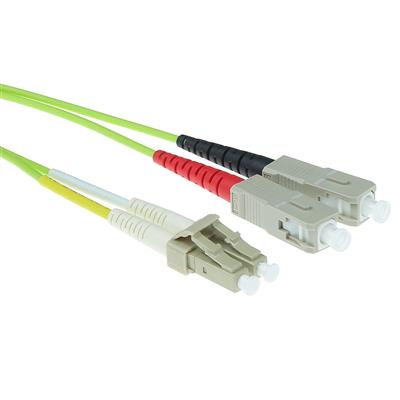 1.5 meter LSZH Multimode 50/125 OM5 fiber patch cable duplex with LC and  SC connectors