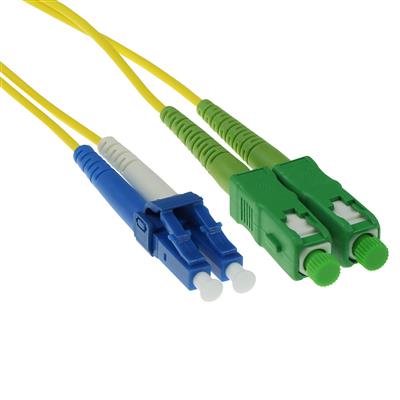 3 meter LSZH Singlemode 9/125 OS2 fiber patch cable duplex with SC/APC and LC/PC connectors