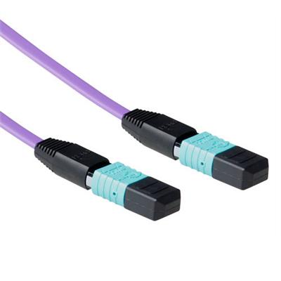 50 meter LSZH Multimode 50/125 OM4 fiber patch cable with MPO female connectors